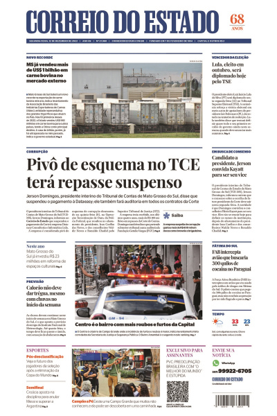Correio do Estado - Edição de 12 de dezembro de 2022
