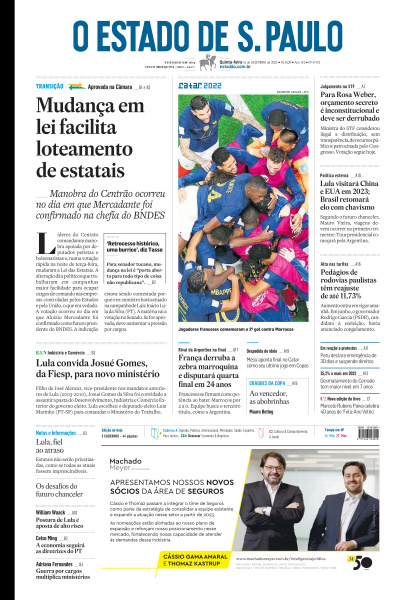 Estadão - Edição de 15 de Dezembro de 2022