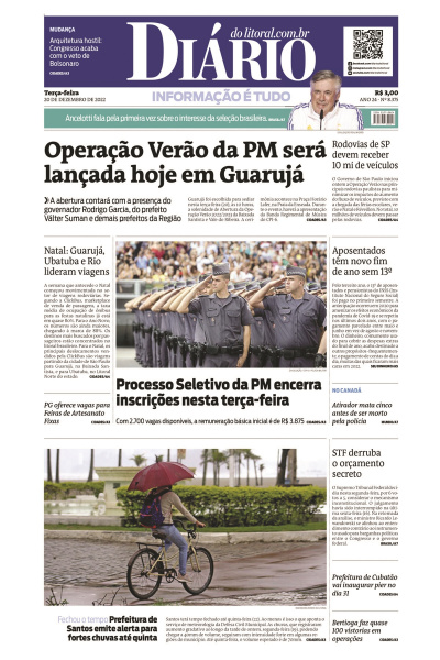 Diário do Litoral – Edição de 20 de dezembro de 2022