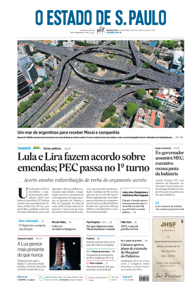Estadão - Edição de 21 de Dezembro de 2022