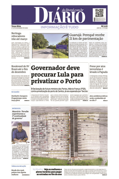 Diário do Litoral – Edição de 27 de dezembro de 2022