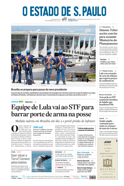 Estadão - Edição de 28 de Dezembro de 2022