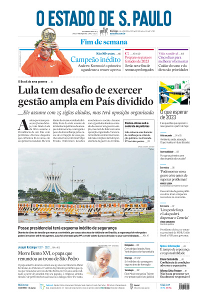 Estadão - Edição de 01 de Janeiro de 2023