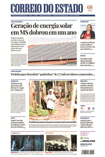 Correio do Estado - Edição de 04 de janeiro de 2023