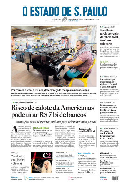 Estadão - Edição de 19 de Janeiro de 2023