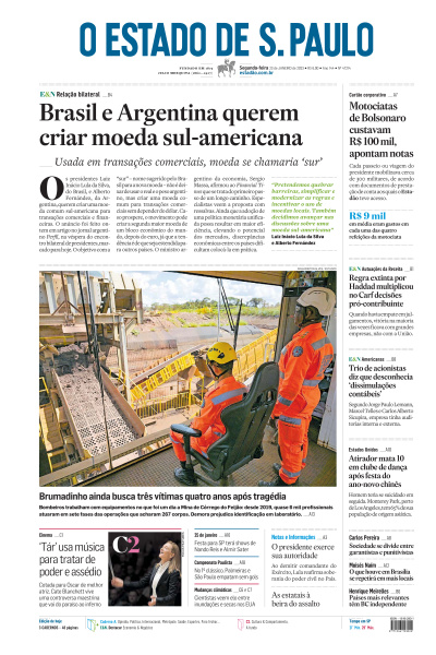 Estadão - Edição de 23 de Janeiro de 2023