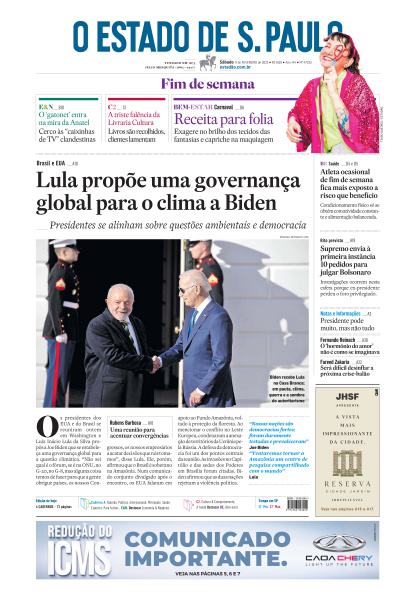 Estadão - Edição de 11 de Fevereiro de 2023