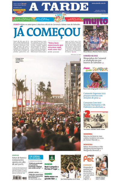 A TARDE - Edição de 12 de fevereiro de 2023