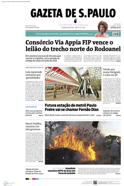 Gazeta de S. Paulo - Edição de 15 de Março de 2023