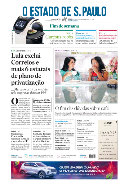 Estadão - Edição de 08 de Abril de 2023