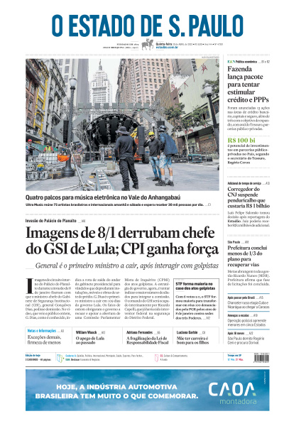 Estadão - Edição de 20 de Abril de 2023