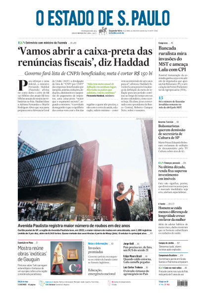 Estadão - Edição de 24 de Abril de 2023