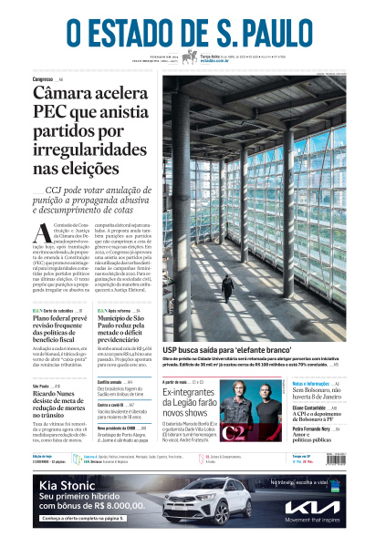 Estadão - Edição de 25 de Abril de 2023