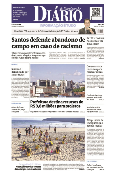 Diário do Litoral – Edição de 26 de maio de 2023