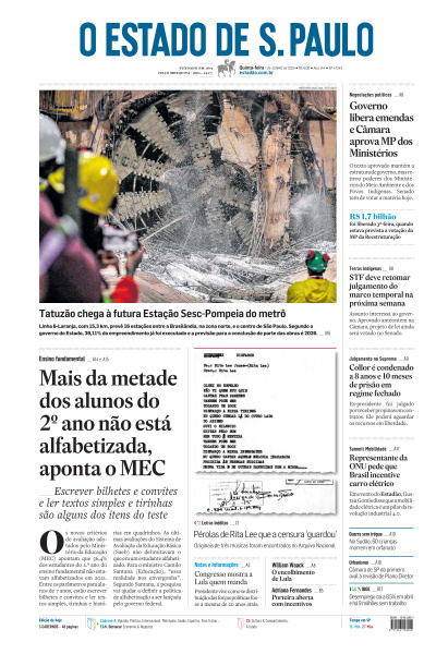Estadão - Edição de 01 de Junho de 2023