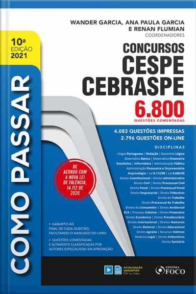 Concursos Cespe Cebraspe: 6.800 Questões Comentadas