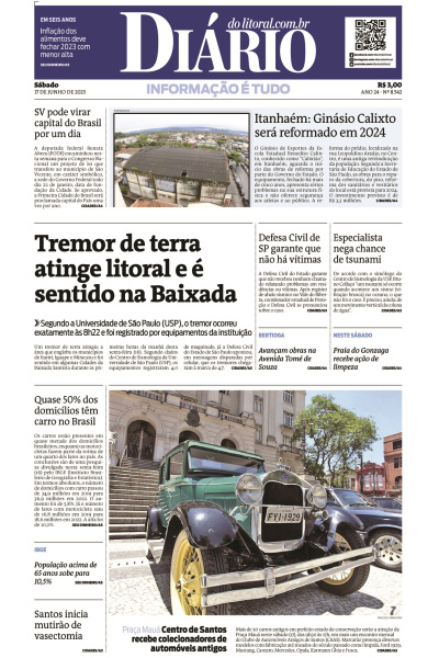 Diário do Litoral – Edição de 17 de junho de 2023