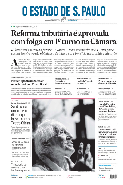 Estadão - Edição de 07 de Julho de 2023