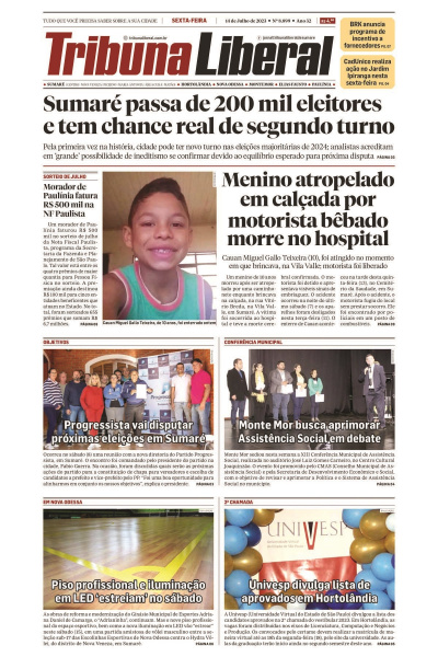 Tribuna Liberal - Edição de 14 de julho de 2023