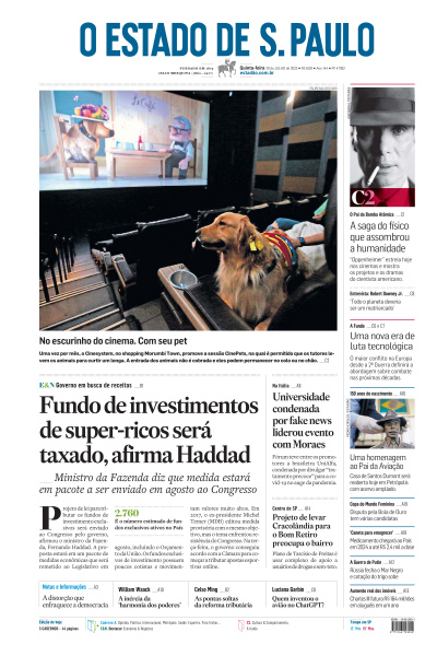 Estadão - Edição de 20 de Julho de 2023