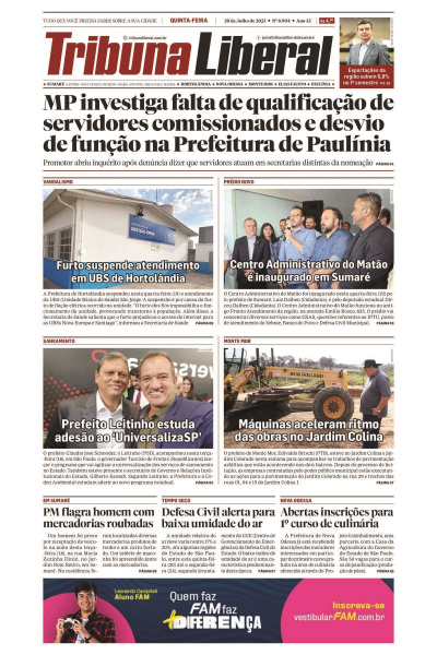 Tribuna Liberal - Edição de 20 de julho de 2023