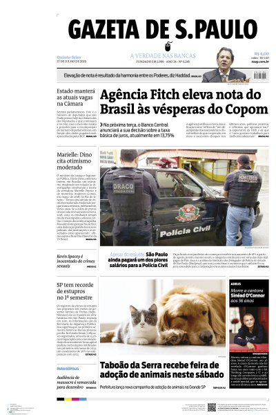 Gazeta de S. Paulo - Edição de 27 de Julho de 2023