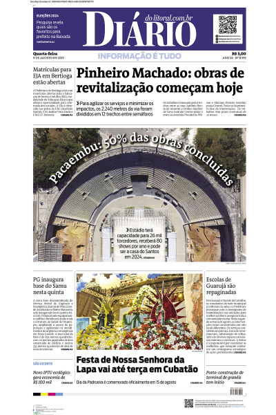 Diário do Litoral – Edição de 09 de agosto de 2023