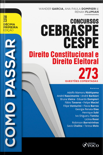 Como Passar Concursos Cebraspe -direito Constitucional E Eleitoral