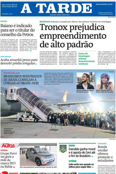 A TARDE - Edição de 11 de outubro de 2023