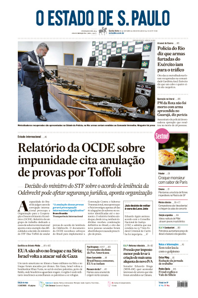 Estadão - Edição de 20 de Outubro de 2023