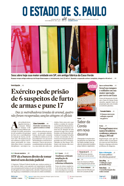 Estadão - Edição de 27 de Outubro de 2023