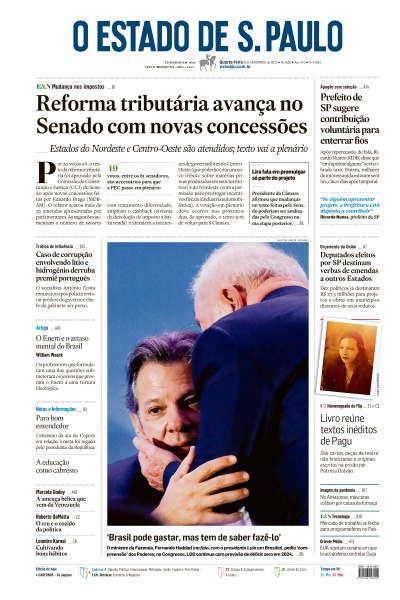 Estadão - Edição de 08 de Novembro de 2023