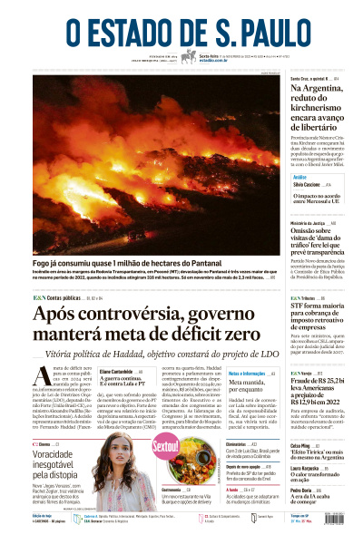 Estadão - Edição de 17 de Novembro de 2023