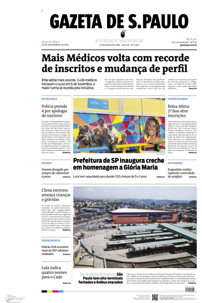 Gazeta de S. Paulo - Edição de 22 de Novembro de 2023