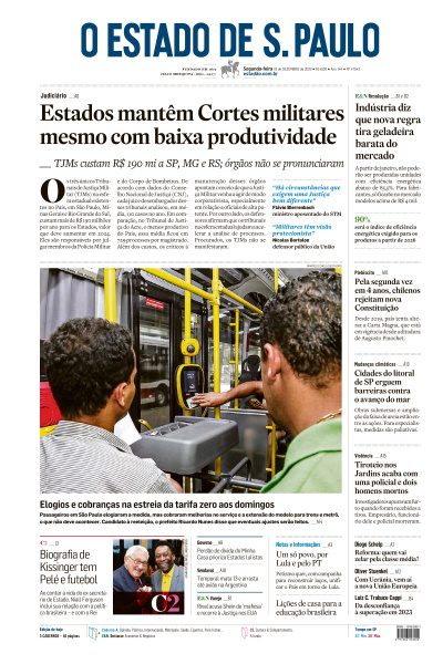 Estadão - Edição de 18 de Dezembro de 2023