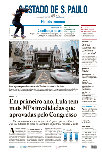 Estadão - Edição de 31 de Dezembro de 2023