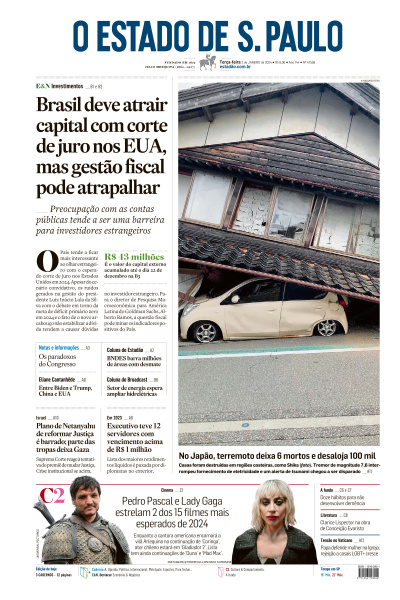 Estadão - Edição de 02 de Janeiro de 2024
