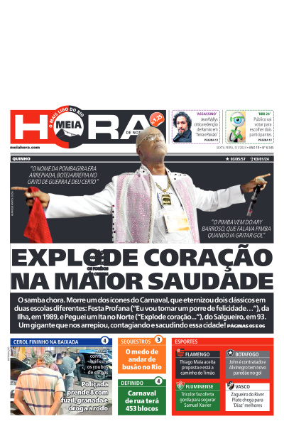 MEIA HORA - Edição de 05 de Janeiro de 2024