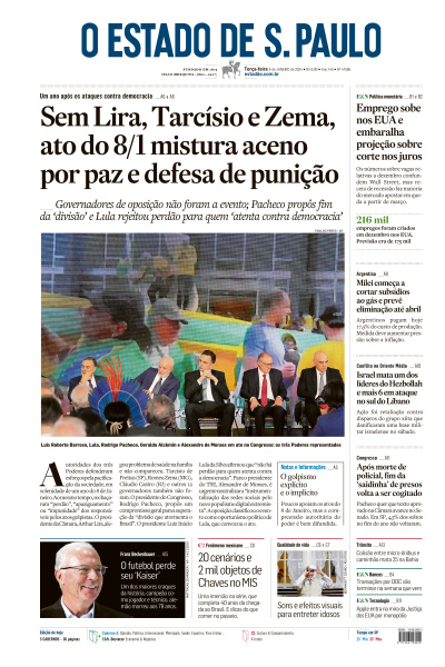 Estadão - Edição de 09 de Janeiro de 2024