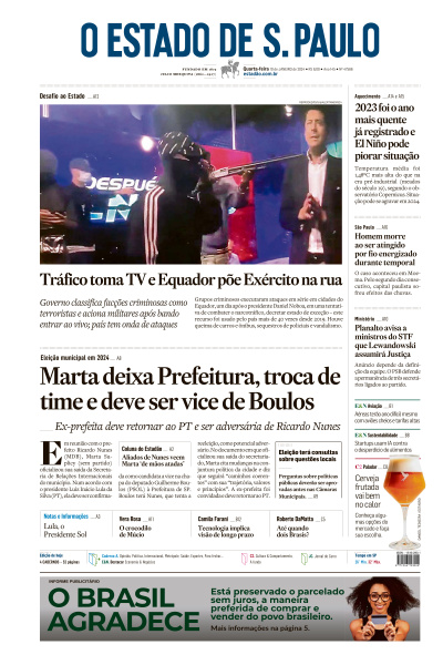Estadão - Edição de 10 de Janeiro de 2024