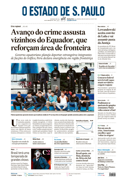 Estadão - Edição de 11 de Janeiro de 2024