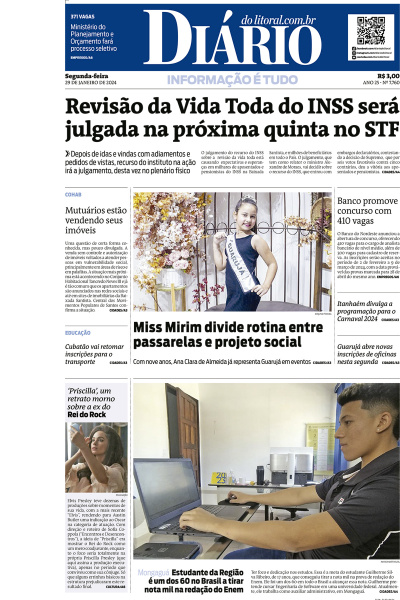 Diário do Litoral – Edição de 29 de Janeiro de 2024