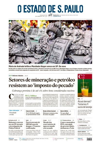 Estadão - Edição de 14 de Fevereiro de 2024