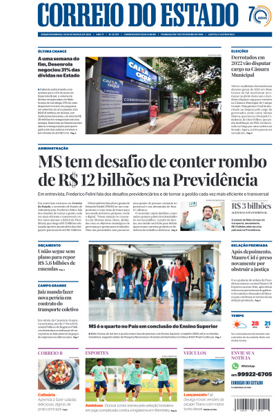 Correio do Estado - Edição de 24 de Março de 2024