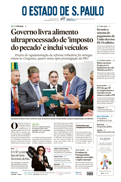 Estadão - Edição de 25 de Abril de 2024