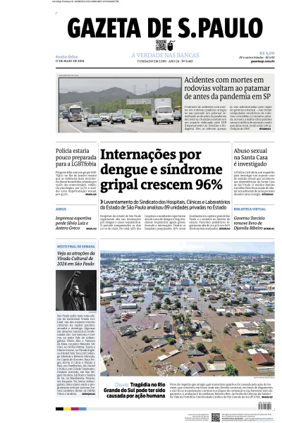 Gazeta de S. Paulo – Edição de 17 de Maio de 2024