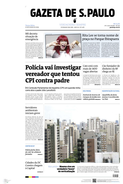 Gazeta de S. Paulo - Edição de 25 de Junho de 2024