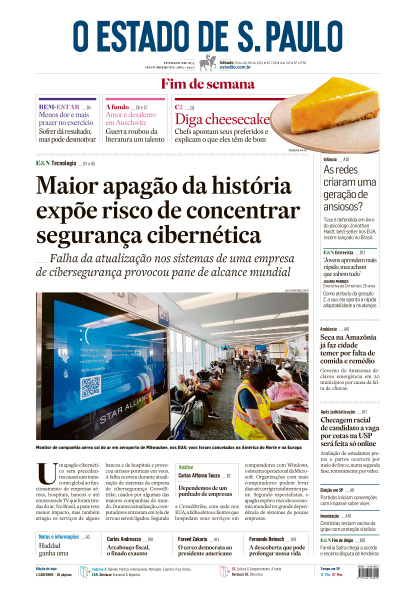 Estadão - Edição de 20 de Julho de 2024