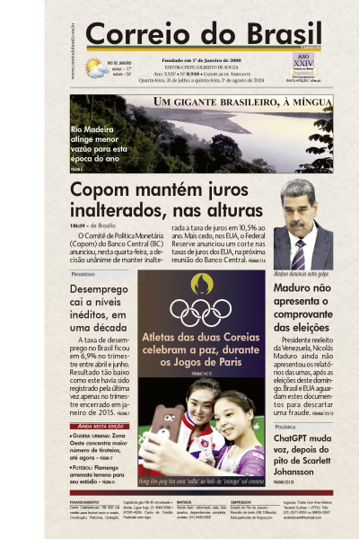 Correio do Brasil - Edição de 01 de Agosto de 2024