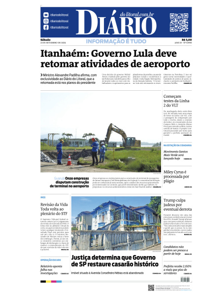 Diário do Litoral - Edição de 21 de Setembro de 2024